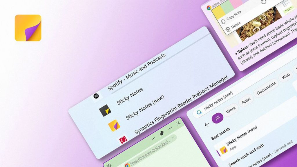 OneNote con nuevas funciones de Sticky Notes en Windows para mejorar la productividad.